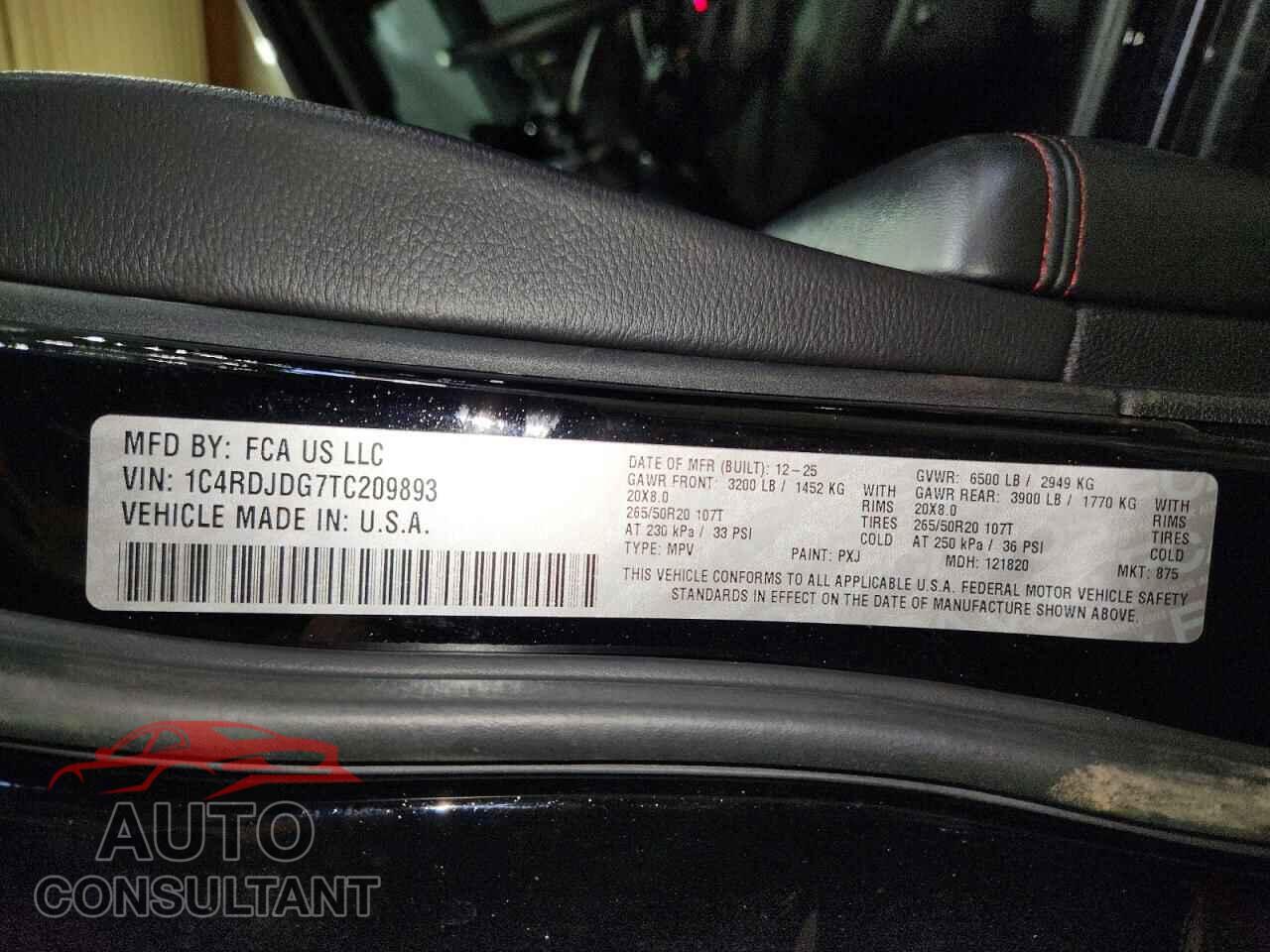 DODGE DURANGO 2026 - 1C4RDJDG7TC209893