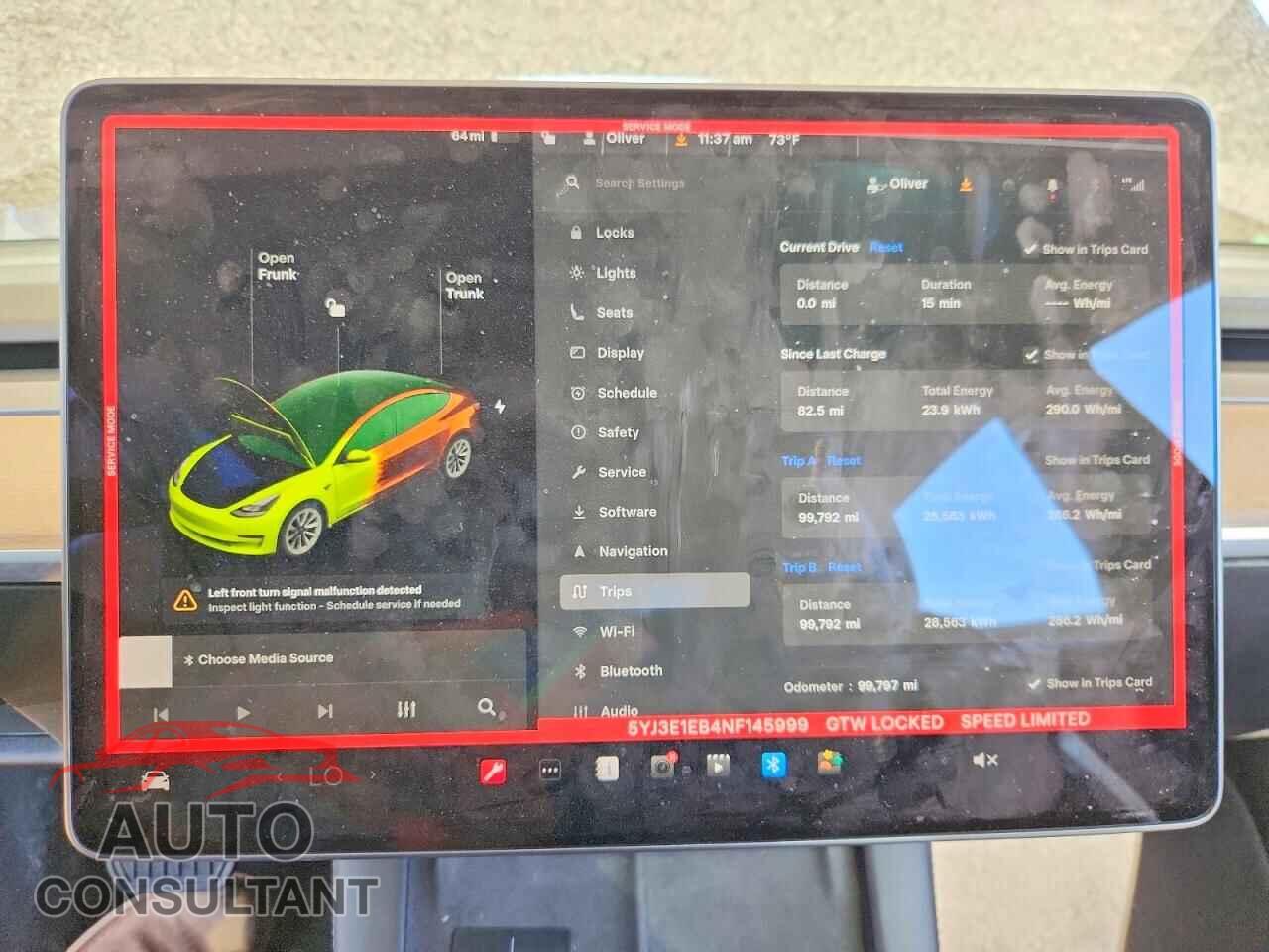 TESLA MODEL 3 2022 - 5YJ3E1EB4NF145999