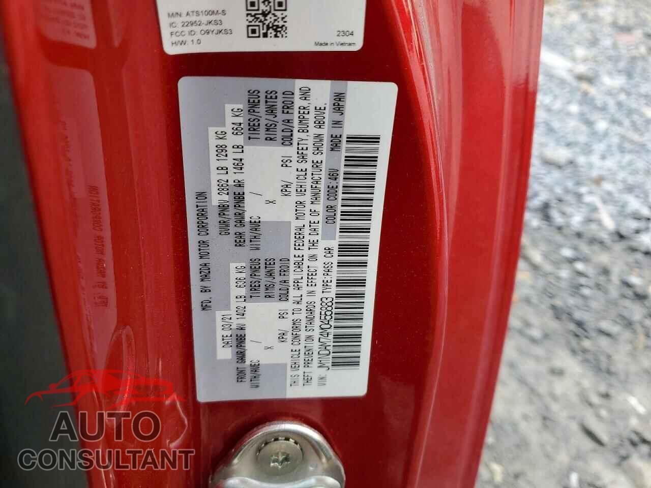MAZDA MX5 2021 - JM1NDAM74M0455883
