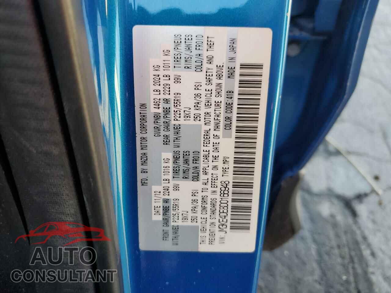 MAZDA CX-5 2013 - JM3KE4DE8D0166948
