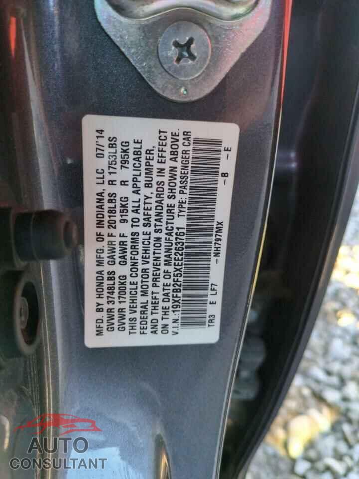 HONDA CIVIC 2014 - 19XFB2F5XEE263761
