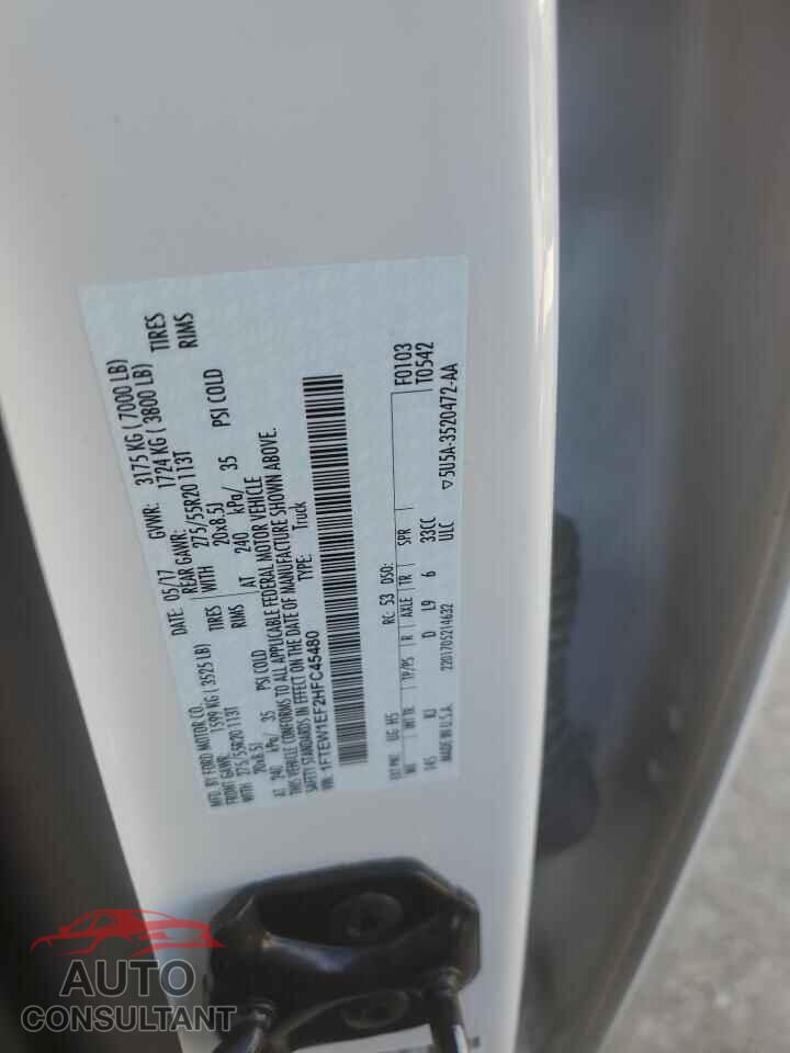 FORD F-150 2017 - 1FTEW1EF2HFC45480