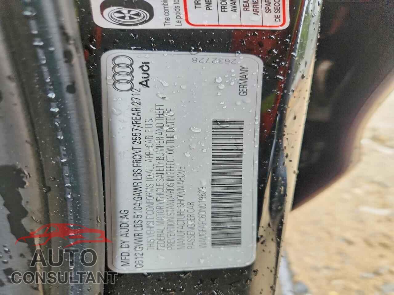 AUDI A6 2013 - WAUGFAFC6DN019629