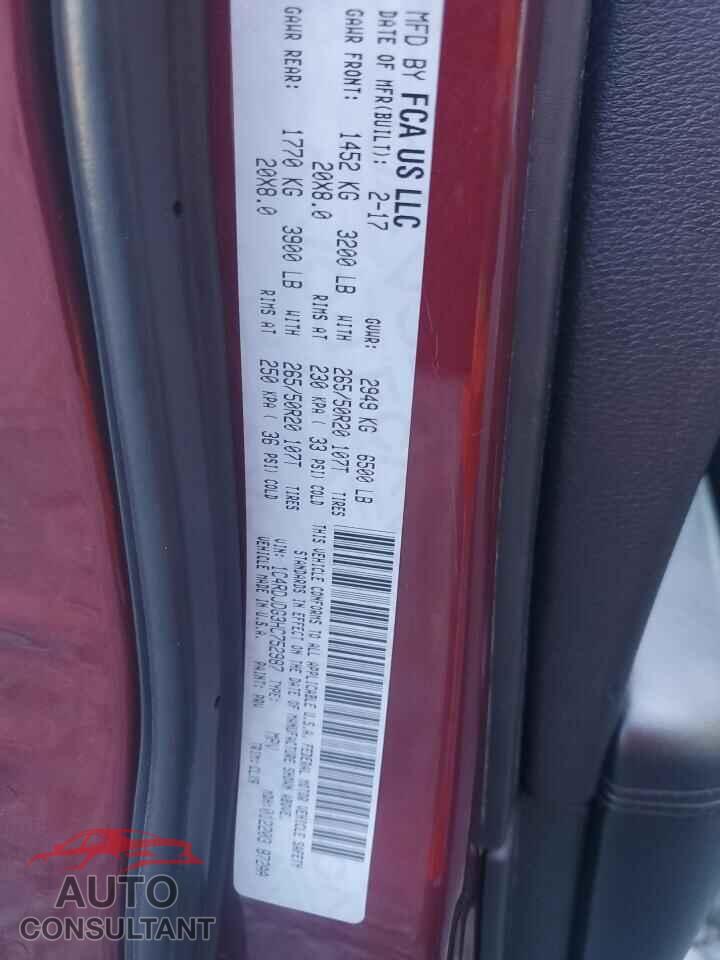DODGE DURANGO 2017 - 1C4RDJDG3HC752987