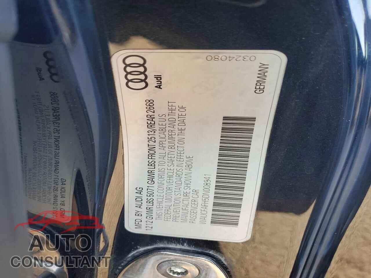 AUDI A5 2013 - WAUCFAFH5DN008941