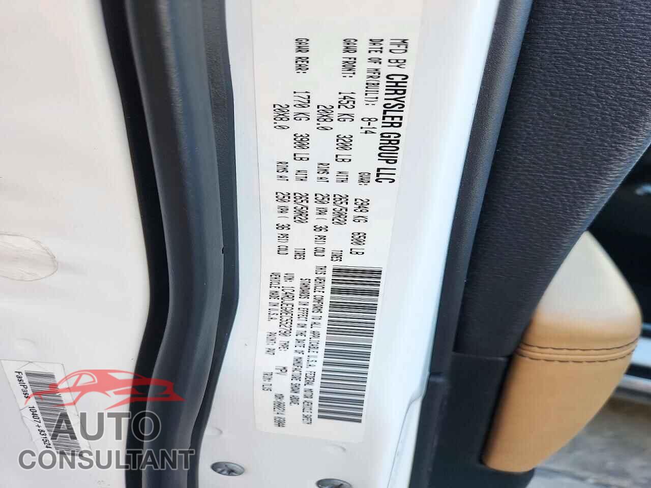 DODGE DURANGO 2014 - 1C4RDJEG0EC552790