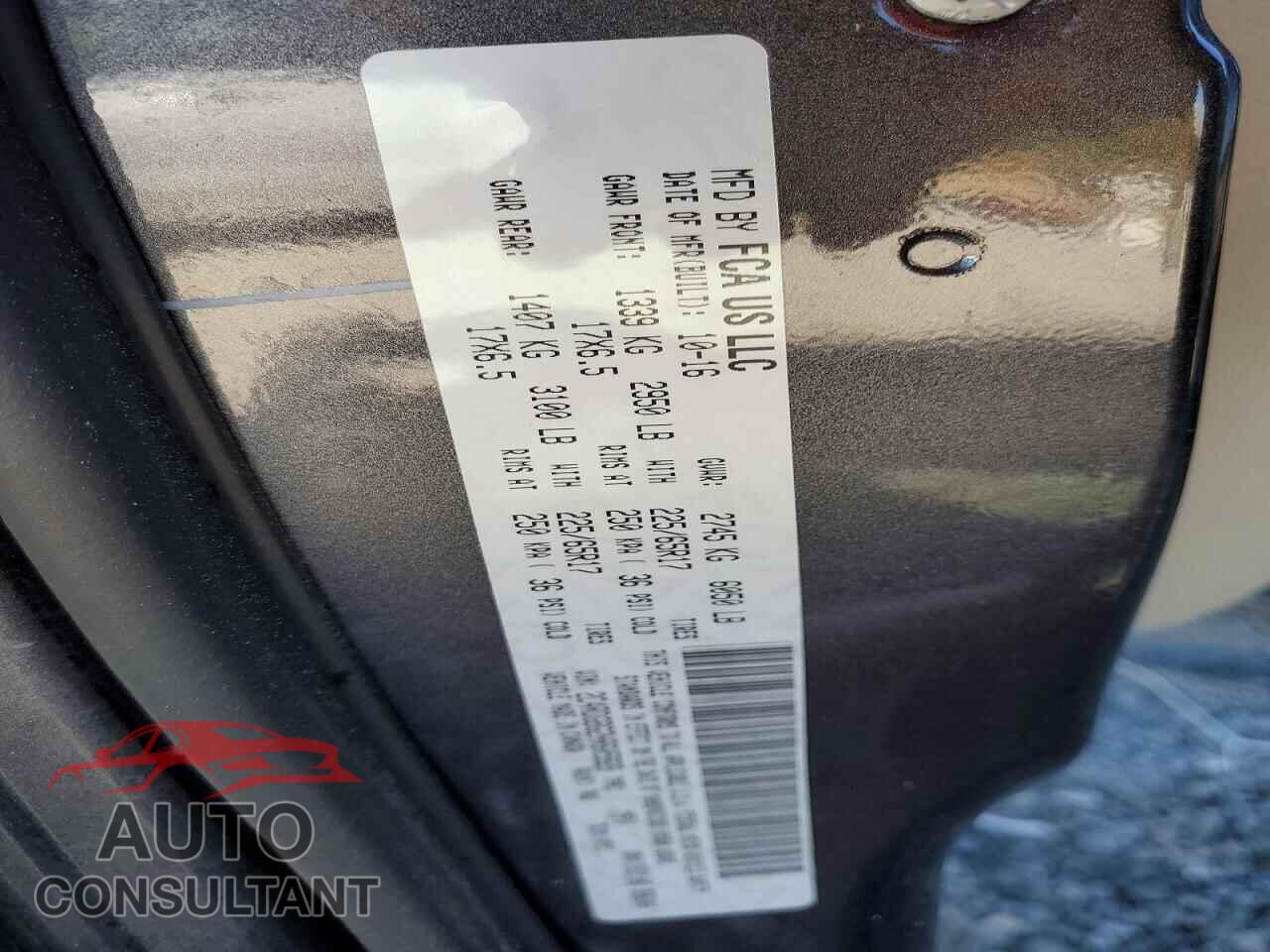 DODGE CARAVAN 2017 - 2C4RDGBG2HR605928