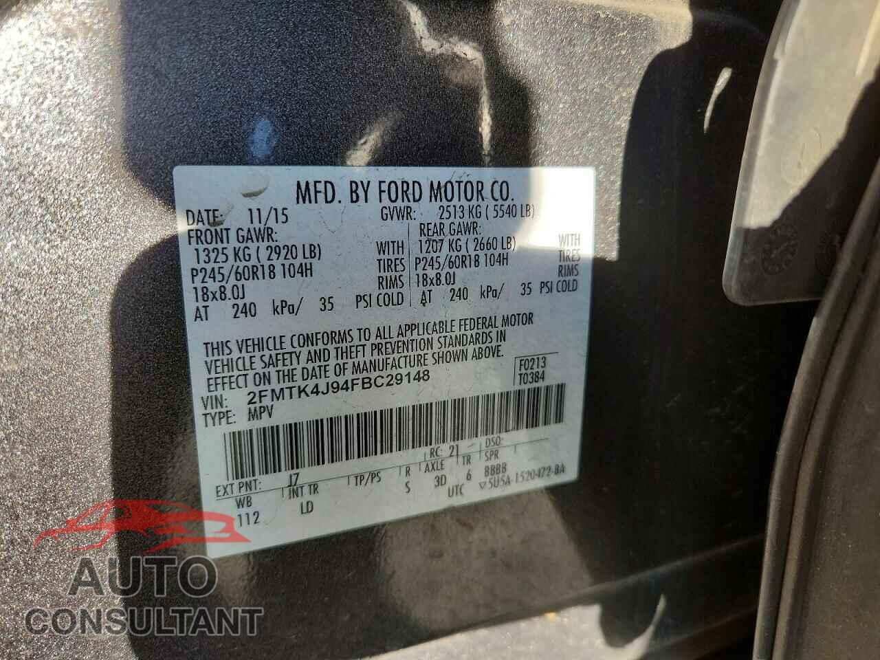 FORD EDGE 2015 - 2FMTK4J94FBC29148
