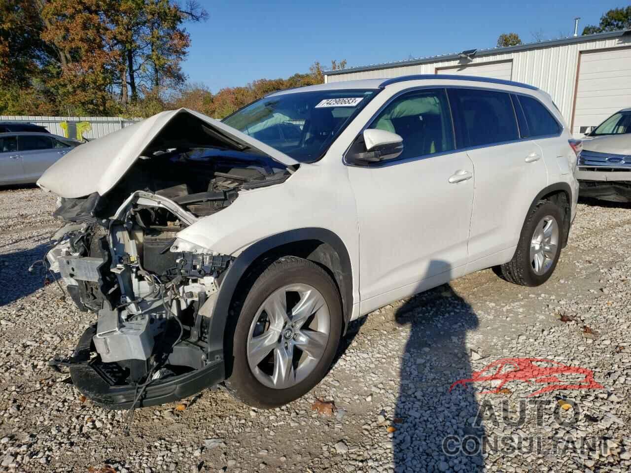 TOYOTA HIGHLANDER 2016 - 5TDDKRFH0GS255512