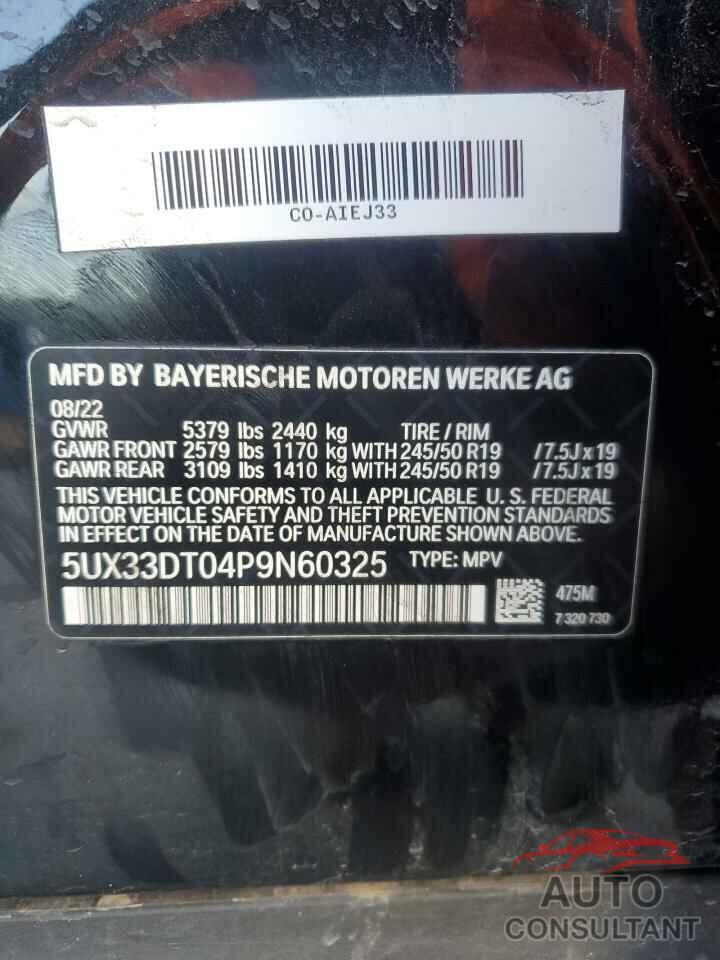 BMW X4 2023 - 5UX33DT04P9N60325