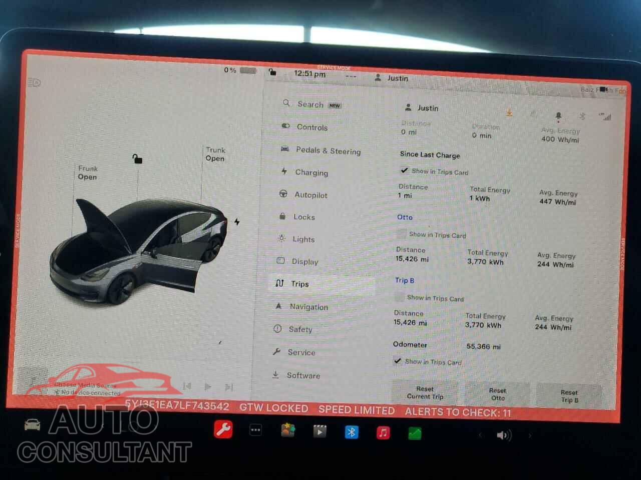 TESLA MODEL 3 2020 - 5YJ3E1EA7LF743542