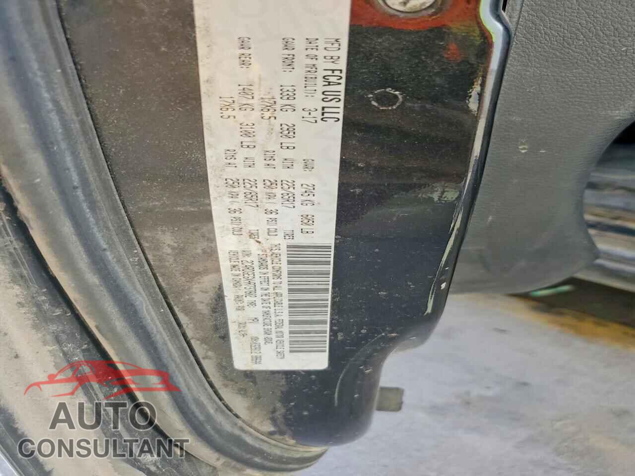 DODGE CARAVAN 2017 - 2C4RDGEGXHR737802