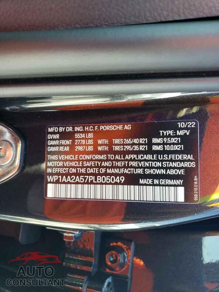 PORSCHE MACAN BASE 2023 - WP1AA2A57PLB05049