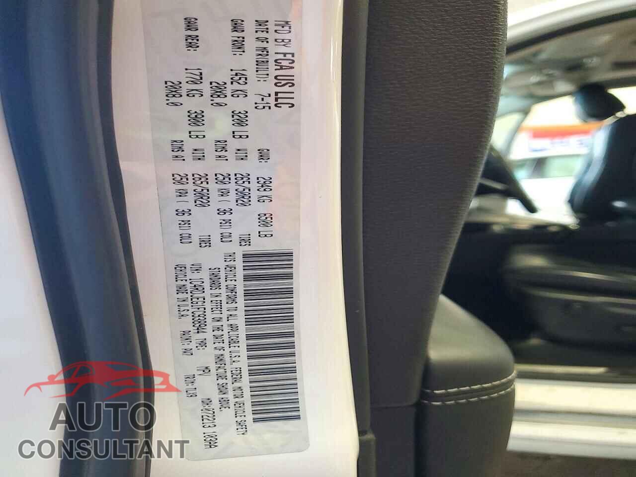 DODGE DURANGO 2015 - 1C4RDJEG1FC938944