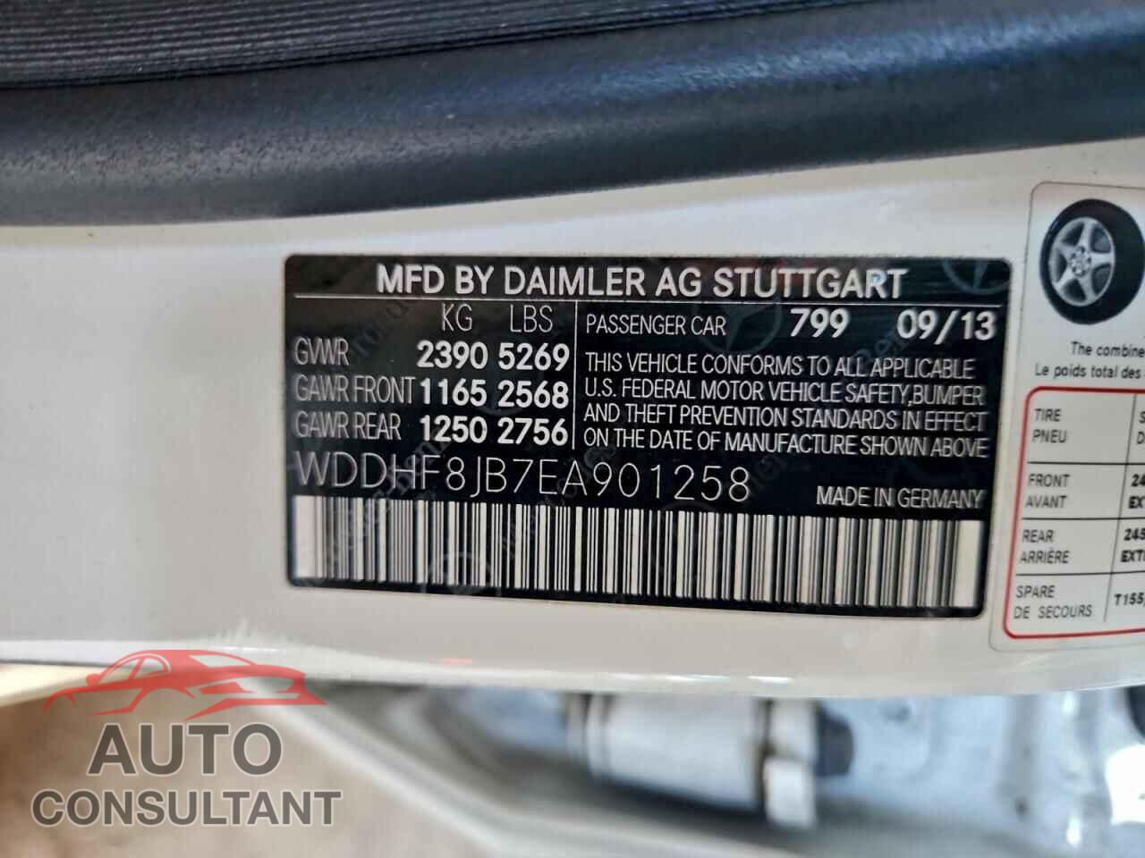 MERCEDES-BENZ E-CLASS 2014 - WDDHF8JB7EA901258