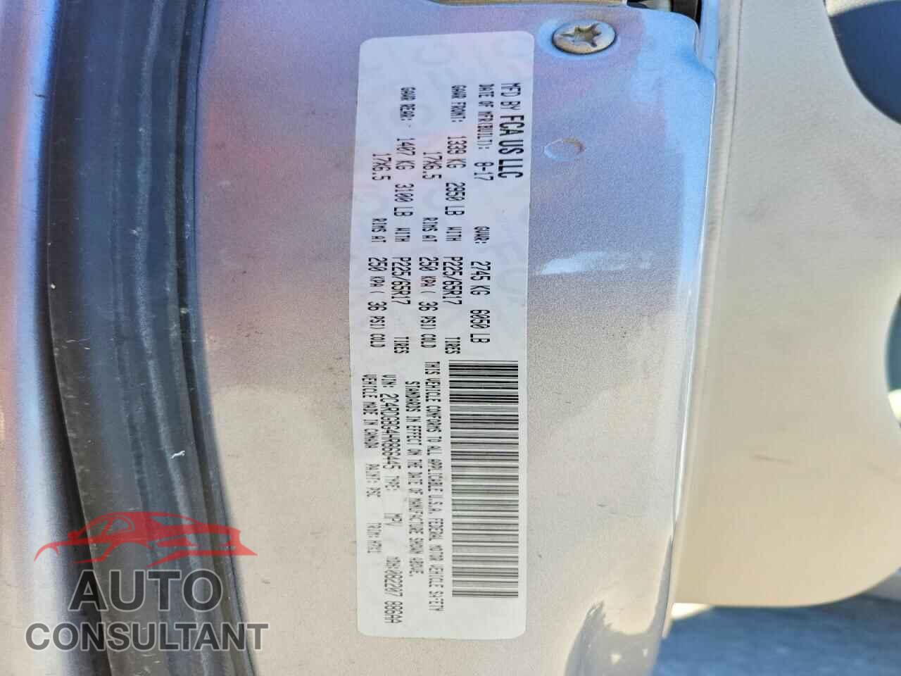 DODGE CARAVAN 2017 - 2C4RDGBG4HR866445