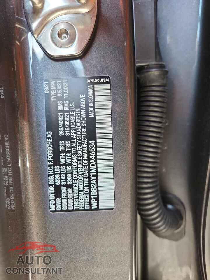 PORSCHE CAYENNE 2021 - WP1BB2AY1MDA46534