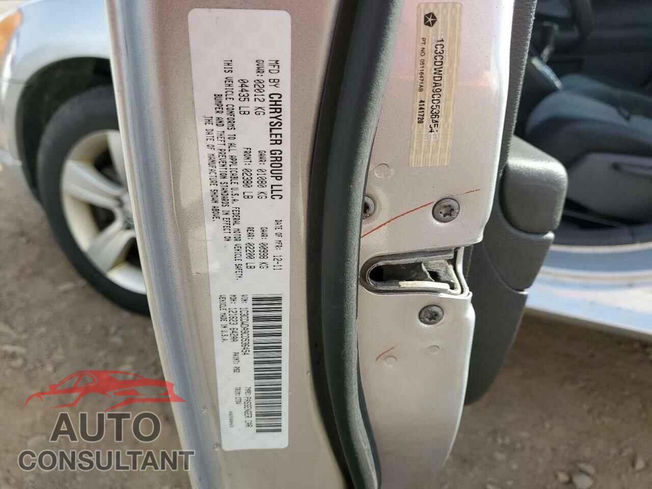 DODGE CALIBER 2012 - 1C3CDWDA9CD536454