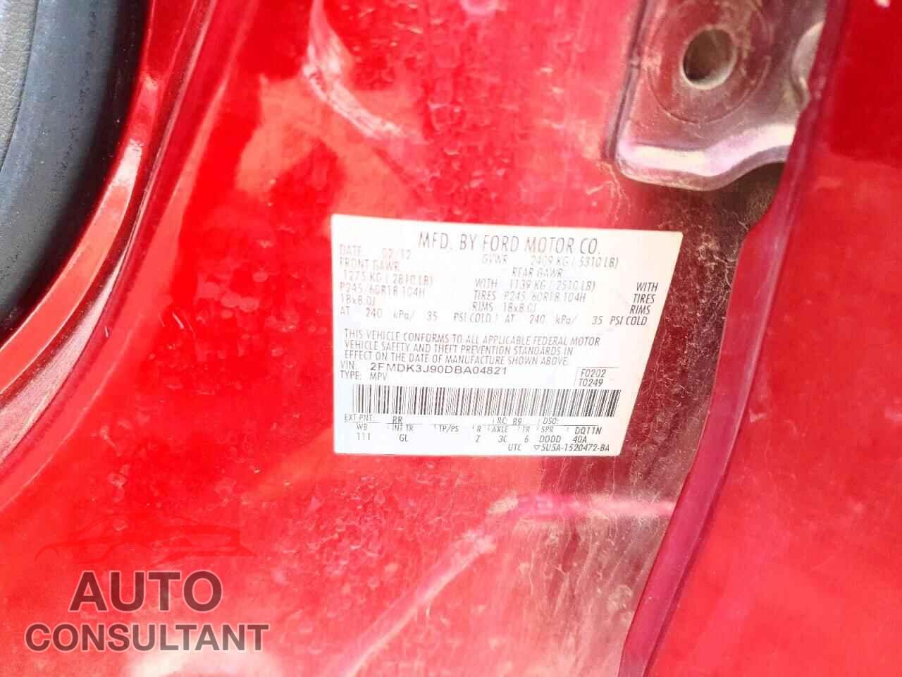 FORD EDGE 2013 - 2FMDK3J90DBA04821