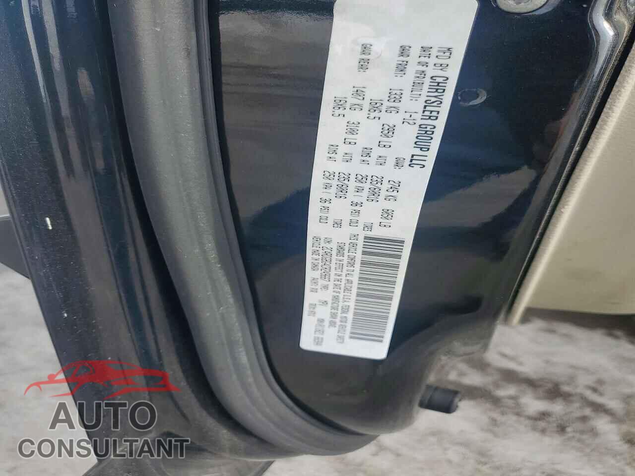 DODGE CARAVAN 2012 - 2C4RDGBG4CR249667