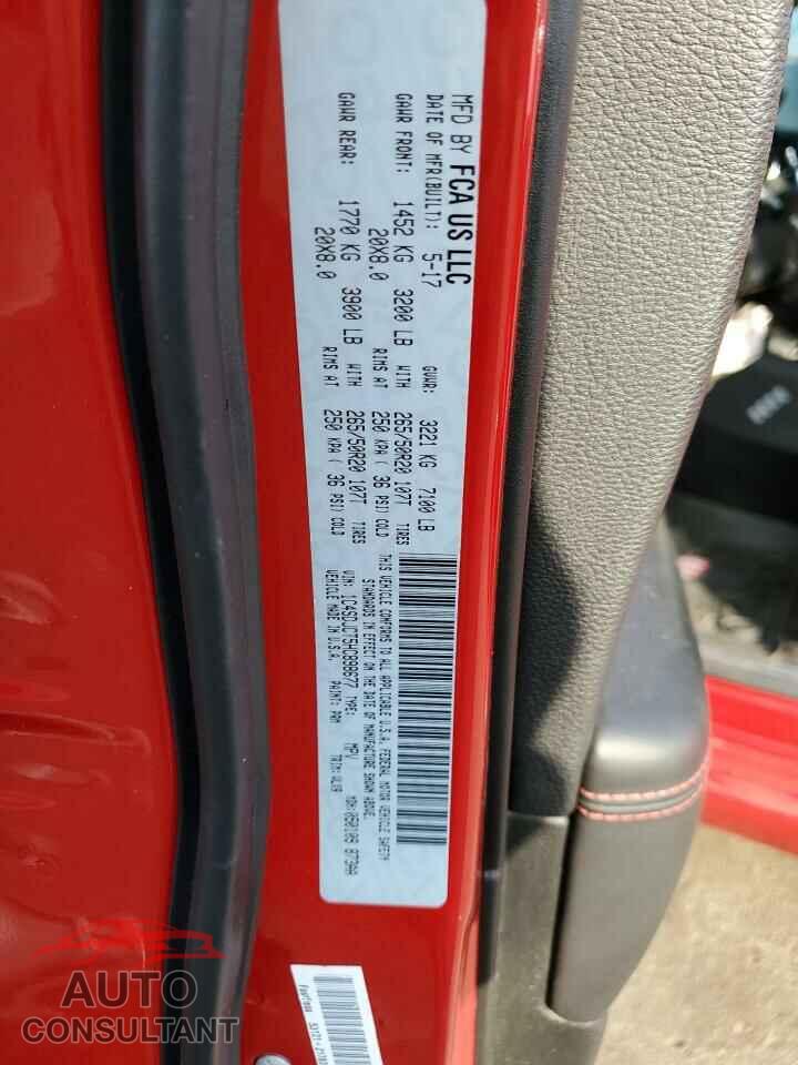 DODGE DURANGO 2017 - 1C4SDJCT5HC898677