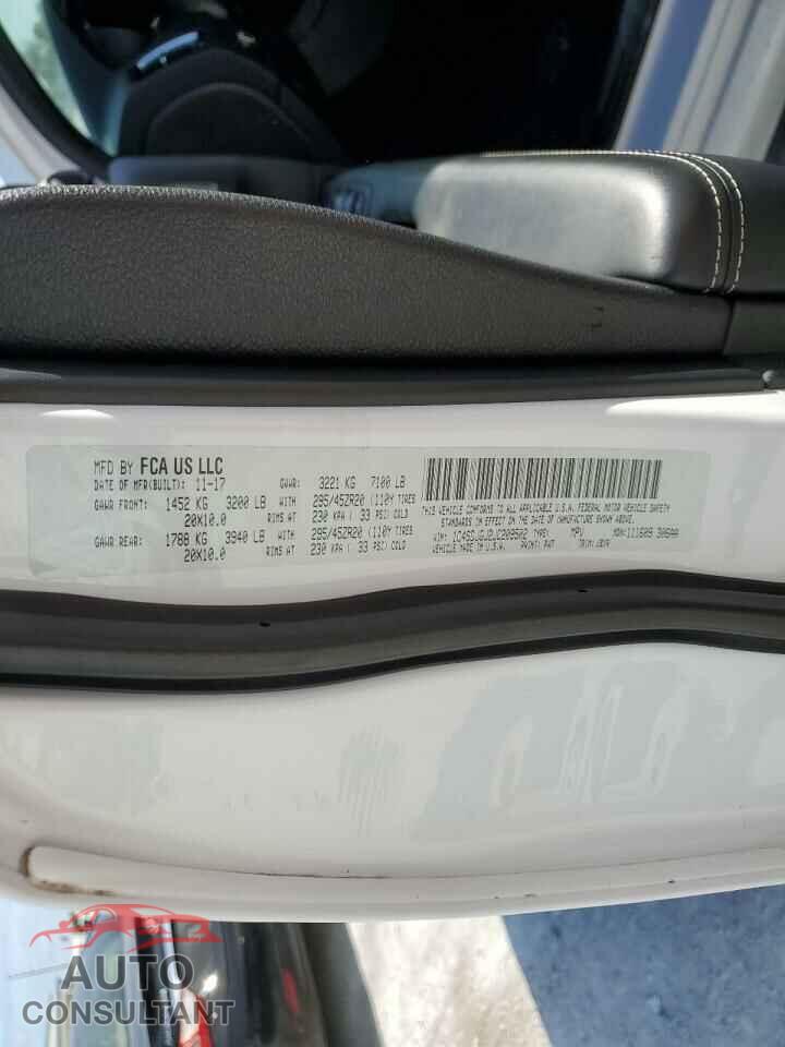 DODGE DURANGO 2018 - 1C4SDJGJ2JC209502