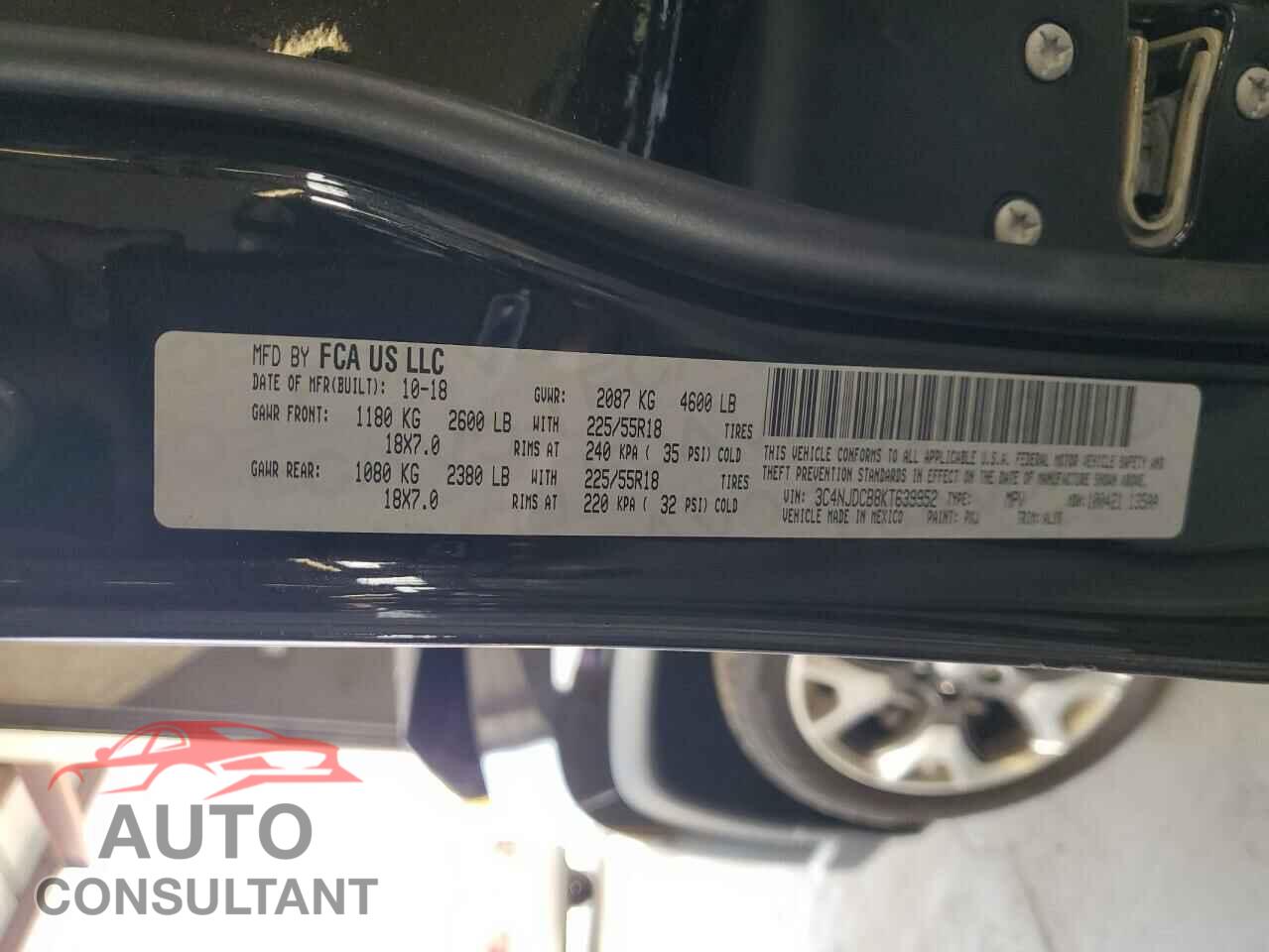 JEEP COMPASS 2019 - 3C4NJDCB8KT639952