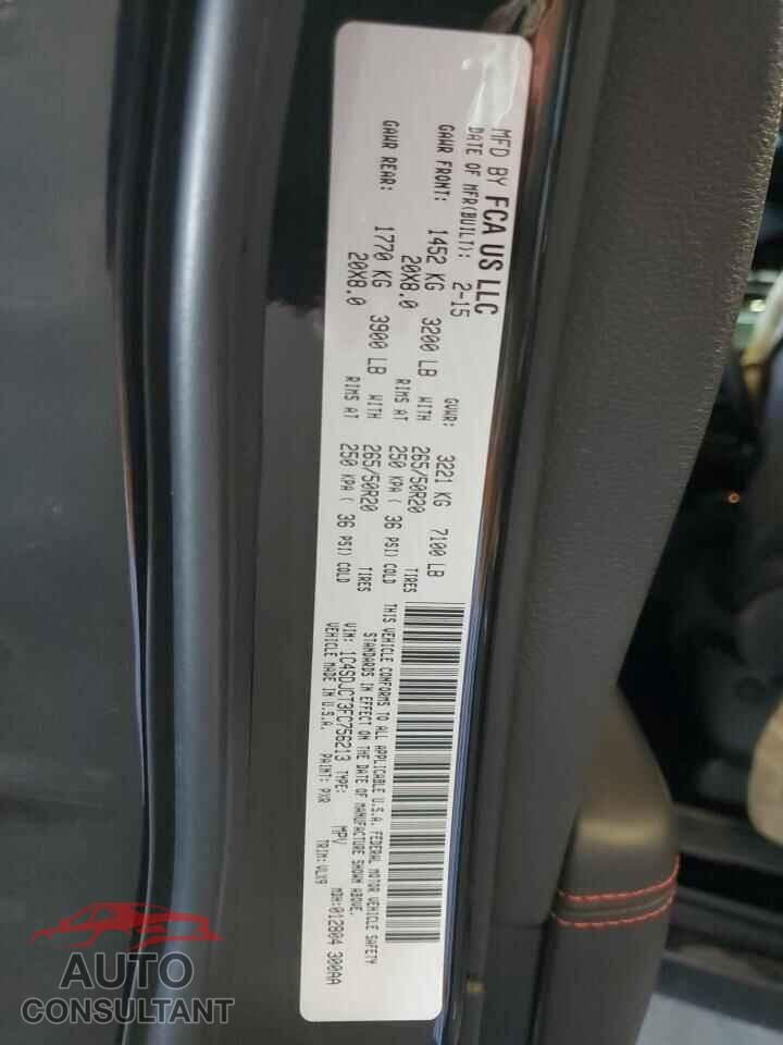 DODGE DURANGO 2015 - 1C4SDJCT3FC756213