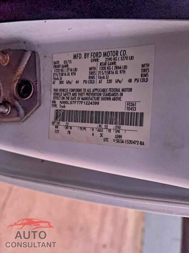 FORD TRANSIT 2015 - NM0LS7F77F1224399