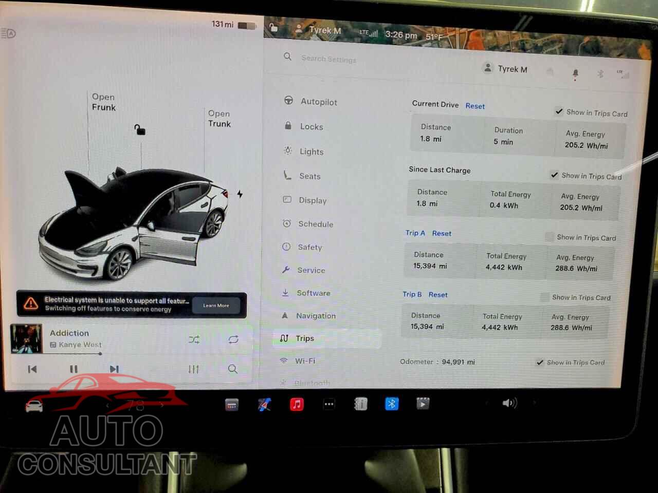 TESLA MODEL 3 2018 - 5YJ3E1EA6JF035697
