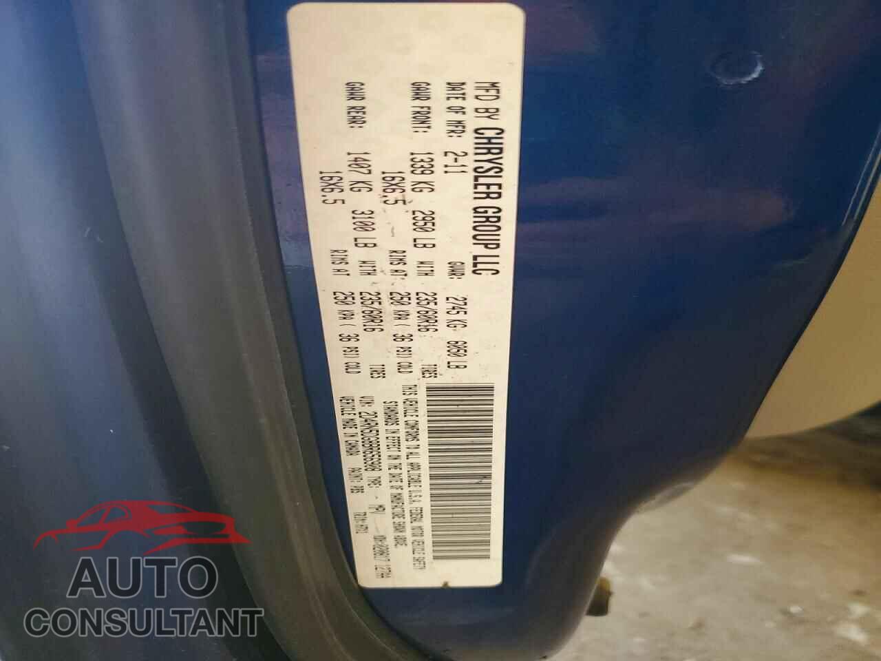 DODGE CARAVAN 2011 - 2D4RN5DG8BR656908