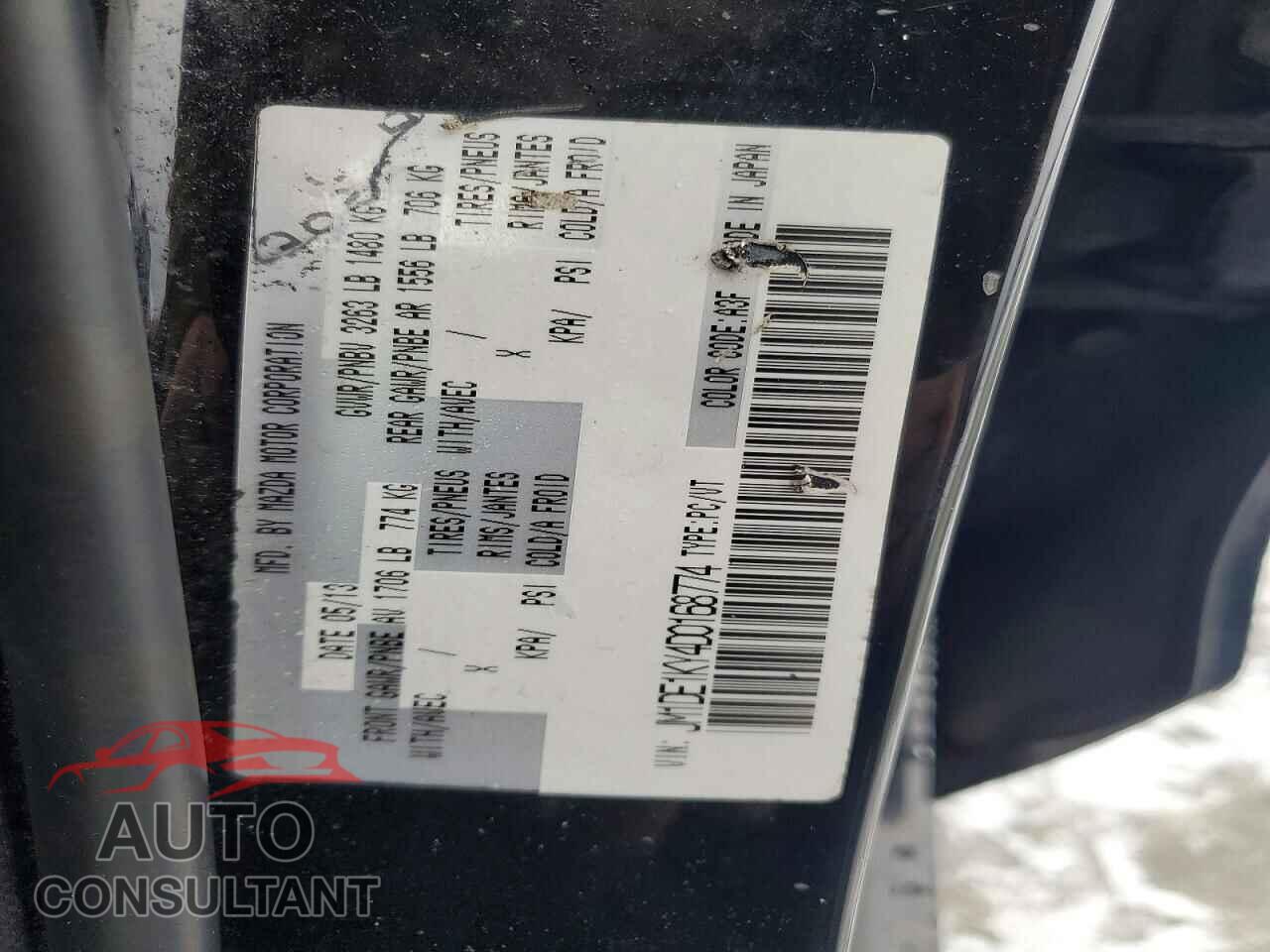 MAZDA 2 2013 - JM1DE1KY4D0168774