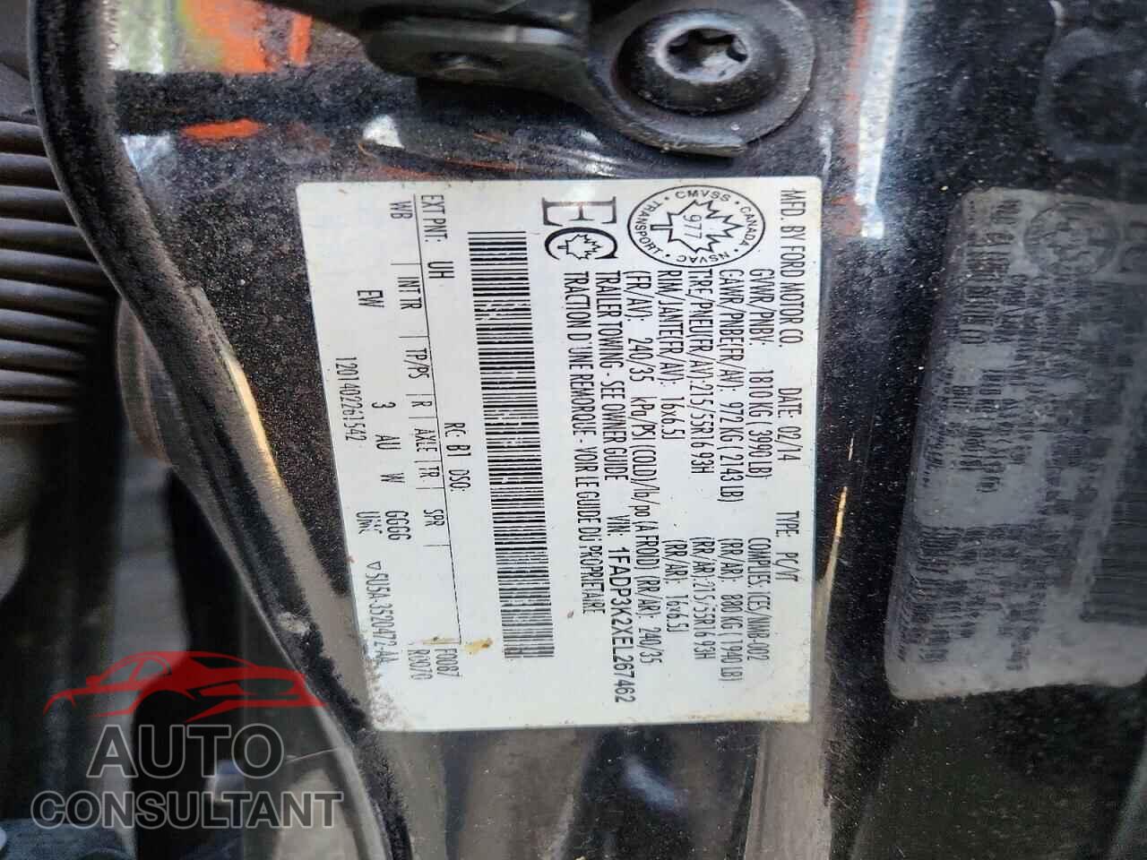 FORD FOCUS 2014 - 1FADP3K2XEL267462