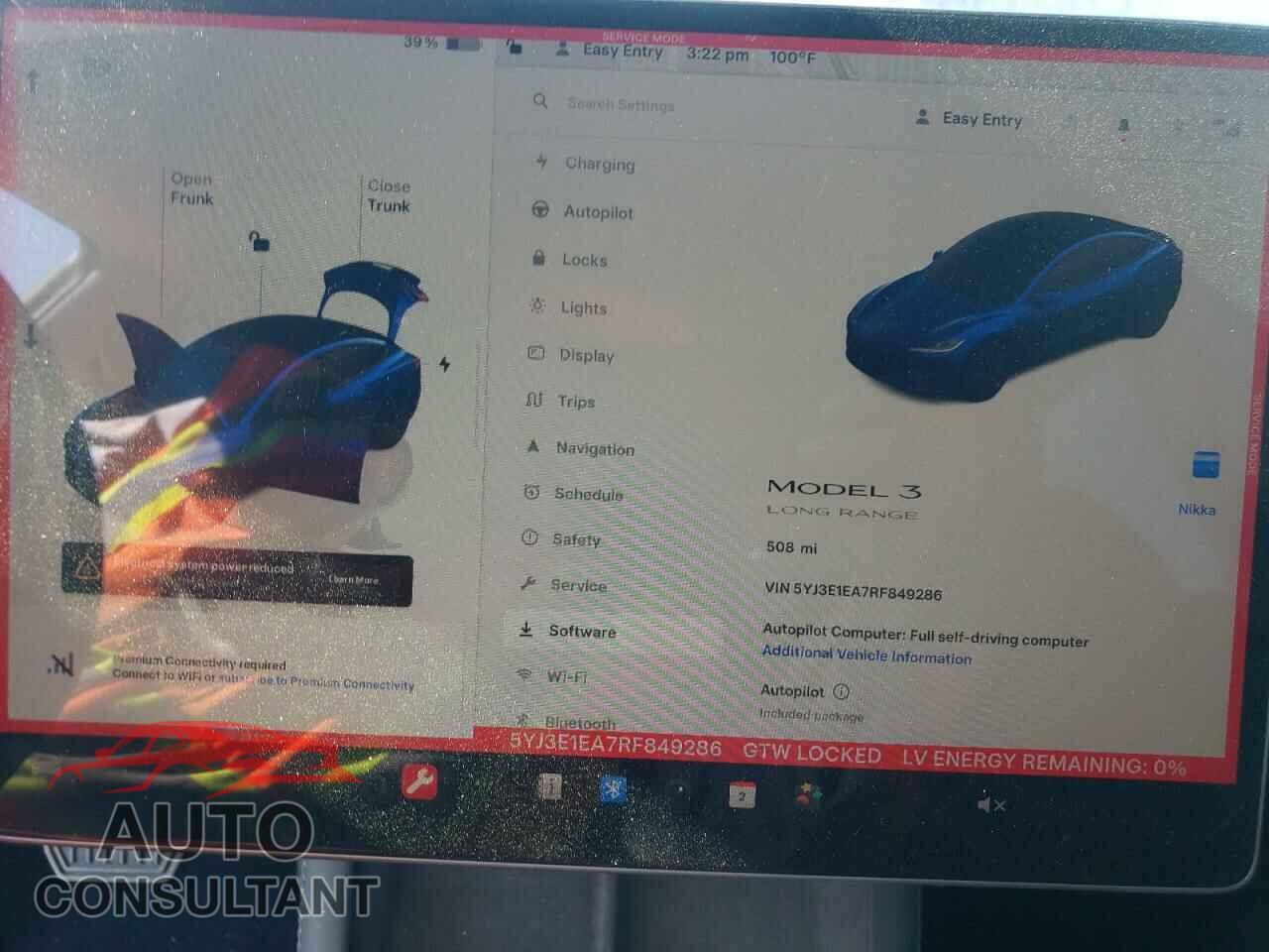 TESLA MODEL 3 2024 - 5YJ3E1EA7RF849286