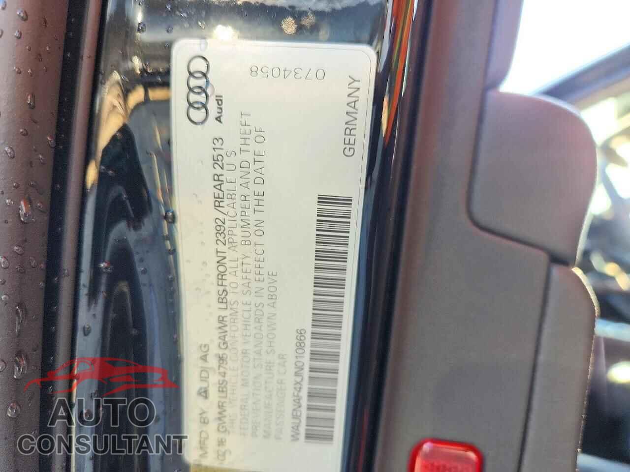 AUDI A4 2018 - WAUENAF4XJN010866