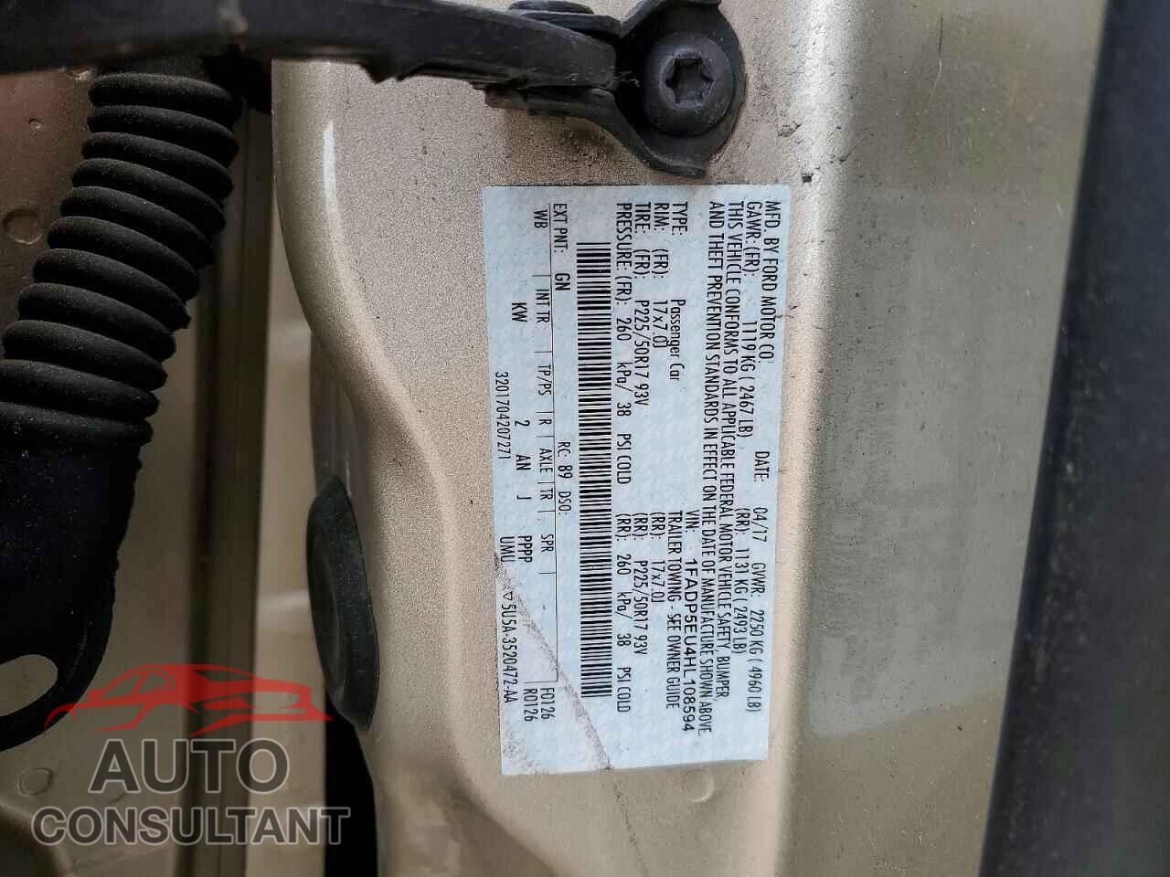 FORD CMAX 2017 - 1FADP5EU4HL108594