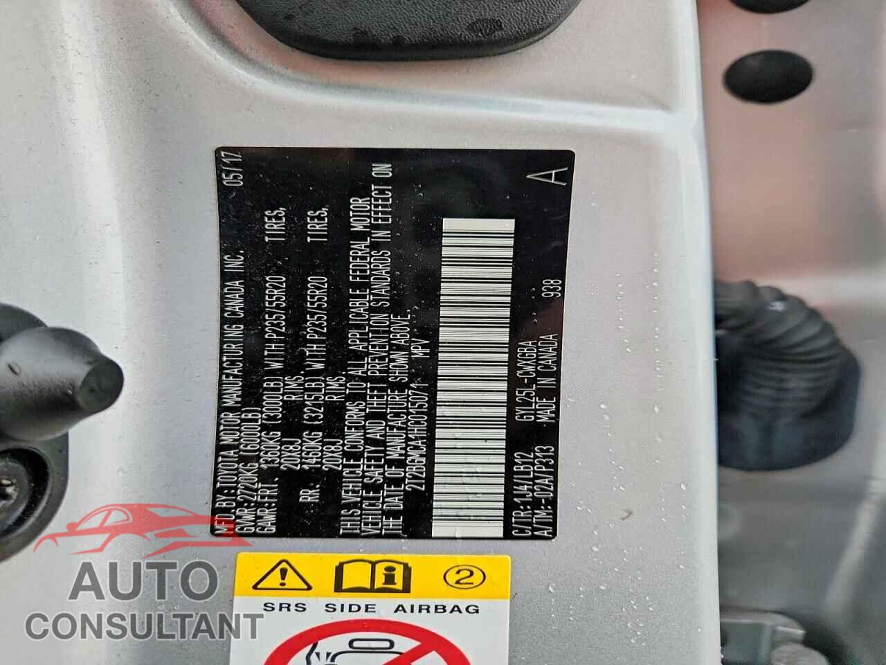 LEXUS RX450 2017 - 2T2BGMCA1HC015071