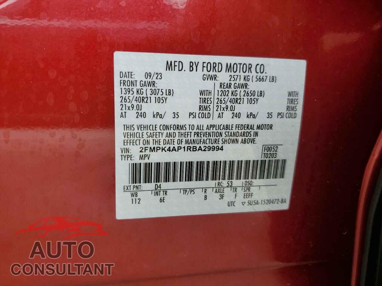 FORD EDGE 2024 - 2FMPK4AP1RBA29994