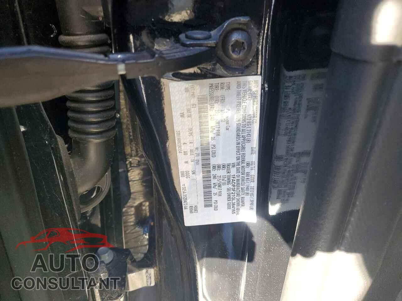 FORD FOCUS 2016 - 1FADP3F21GL384165