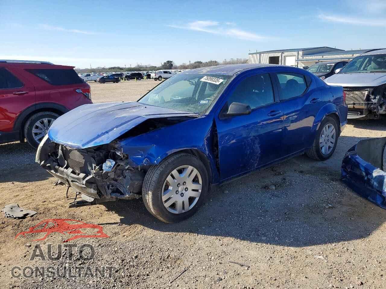 DODGE AVENGER 2012 - 1C3CDZAB2CN260076