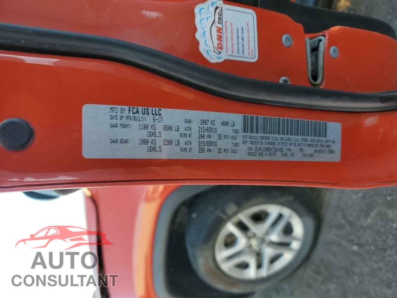 JEEP COMPASS 2017 - 3C4NJDAB8HT681422