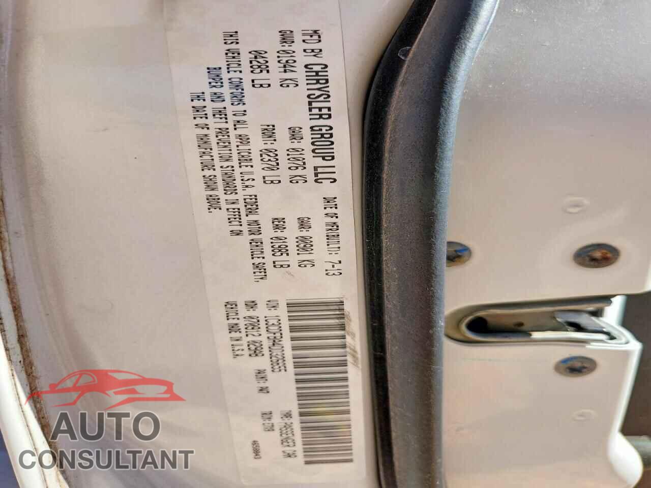 DODGE DART 2013 - 1C3CDFBA4DD326655