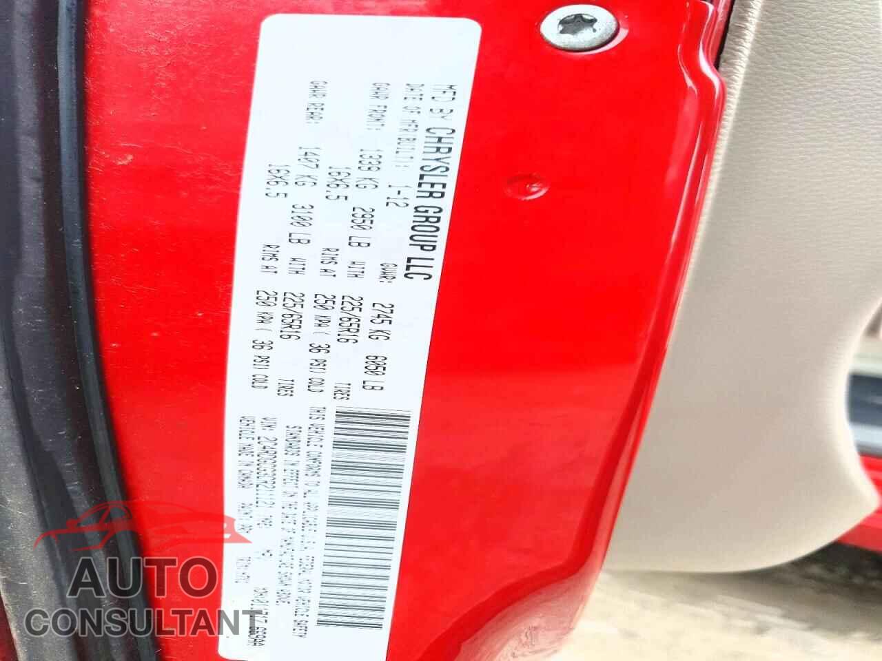 DODGE CARAVAN 2012 - 2C4RDGCG3CR211121