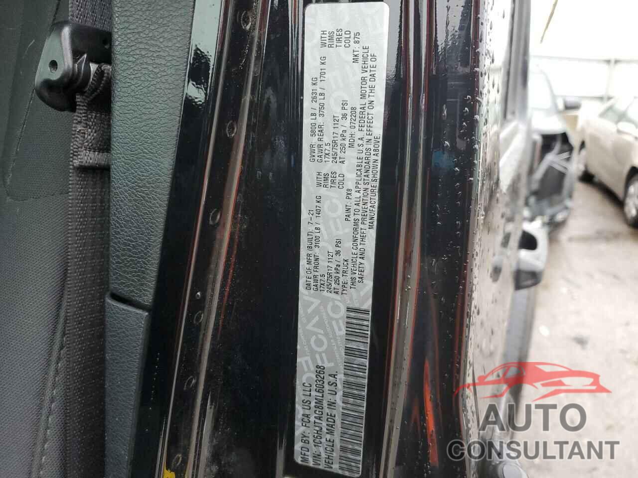 JEEP GLADIATOR 2021 - 1C6HJTAG8ML603268
