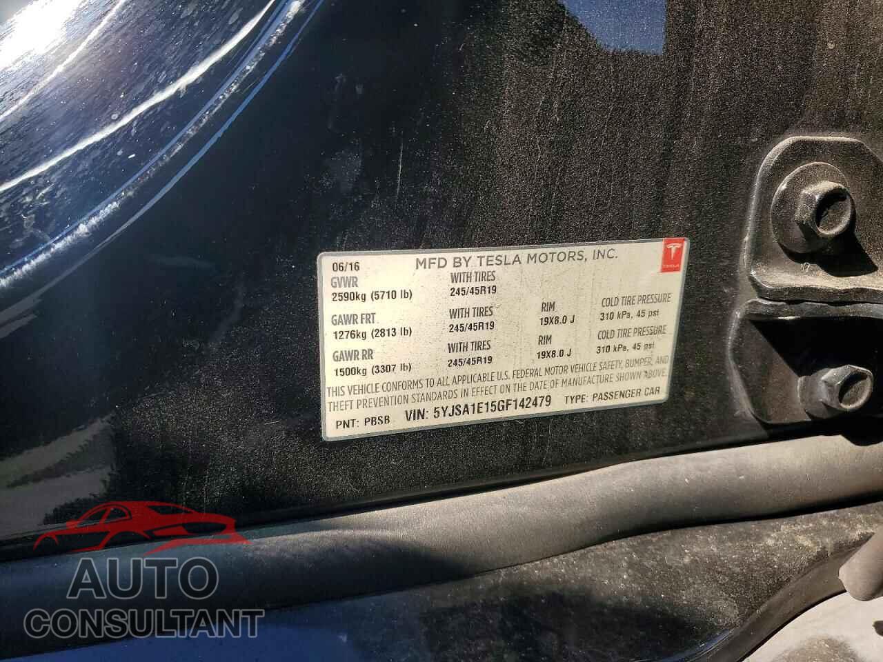 TESLA MODEL S 2016 - 5YJSA1E15GF142479