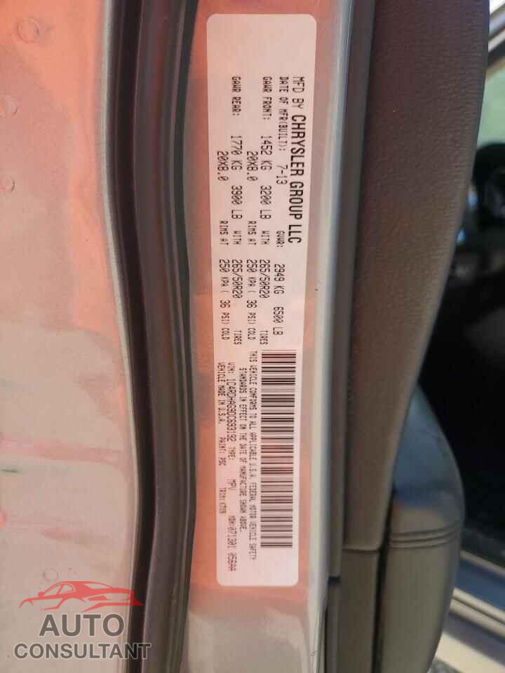 DODGE DURANGO 2013 - 1C4RDHAG9DC693192