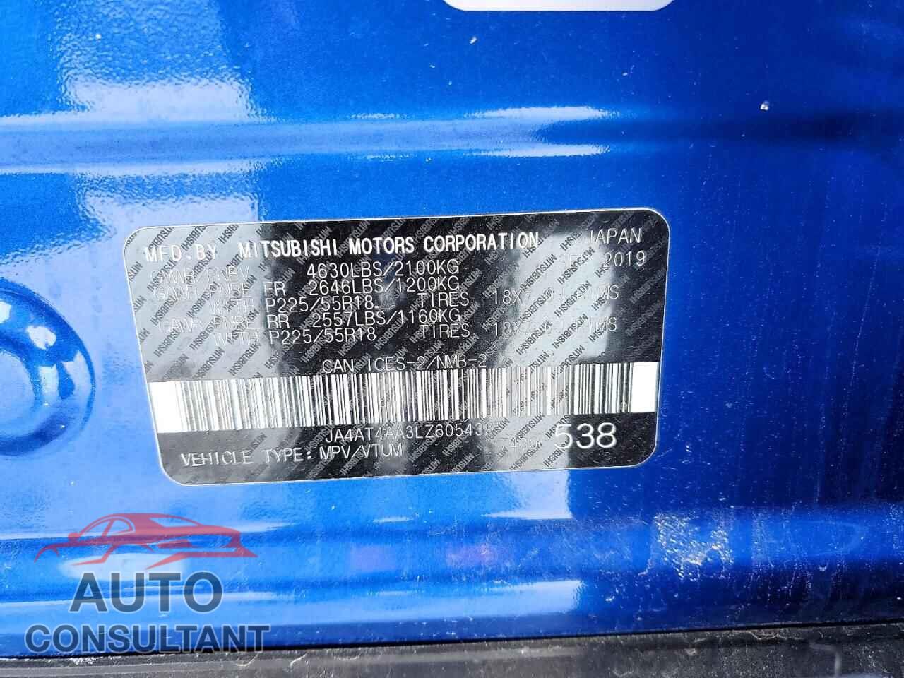 MITSUBISHI ECLIPSE 2020 - JA4AT4AA3LZ605439