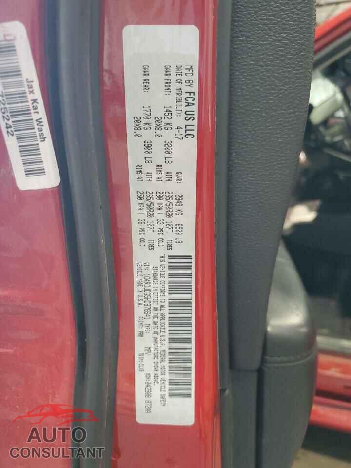 DODGE DURANGO 2017 - 1C4RDJDG5HC878641