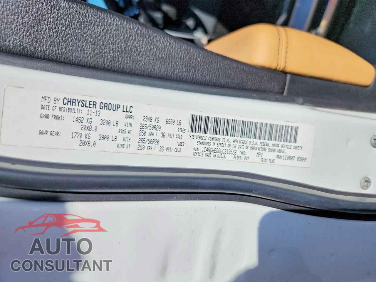 DODGE DURANGO 2014 - 1C4RDHEG6EC313558