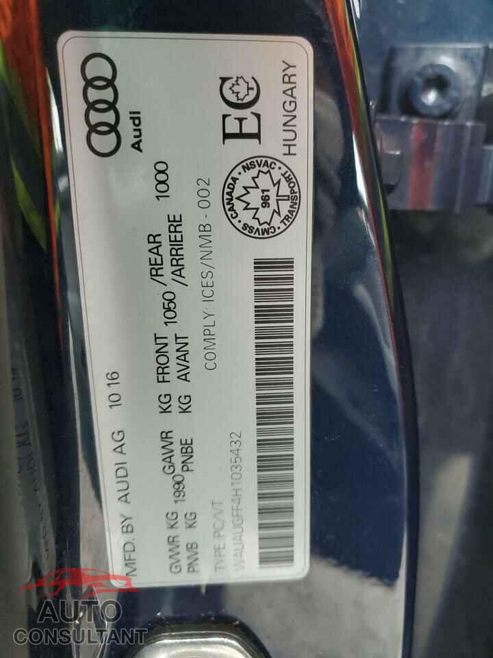 AUDI A3 2017 - WAUAUGFF4H1035432